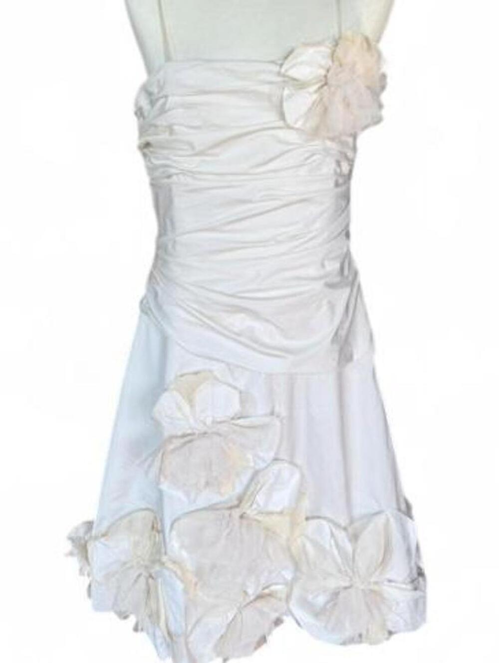 BCBG MaxAzria Ivory/Off White dress with florals